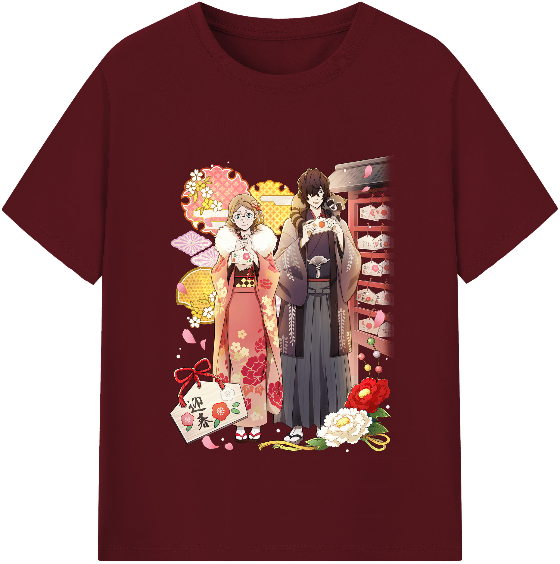 （画像用） 文豪ストレイドッグス Bungo Stray Dogs 綿100％半袖Tシャツ（フロントプリント）